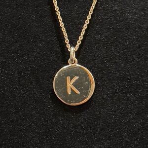 Kate Spade NY One In A Million "K” Initial Gold Tone 17” Necklace With 3.5” Ext.